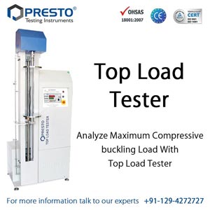 Compress To Analyze The Buckling Strength Of Pet Bottles With Top Load Tester
