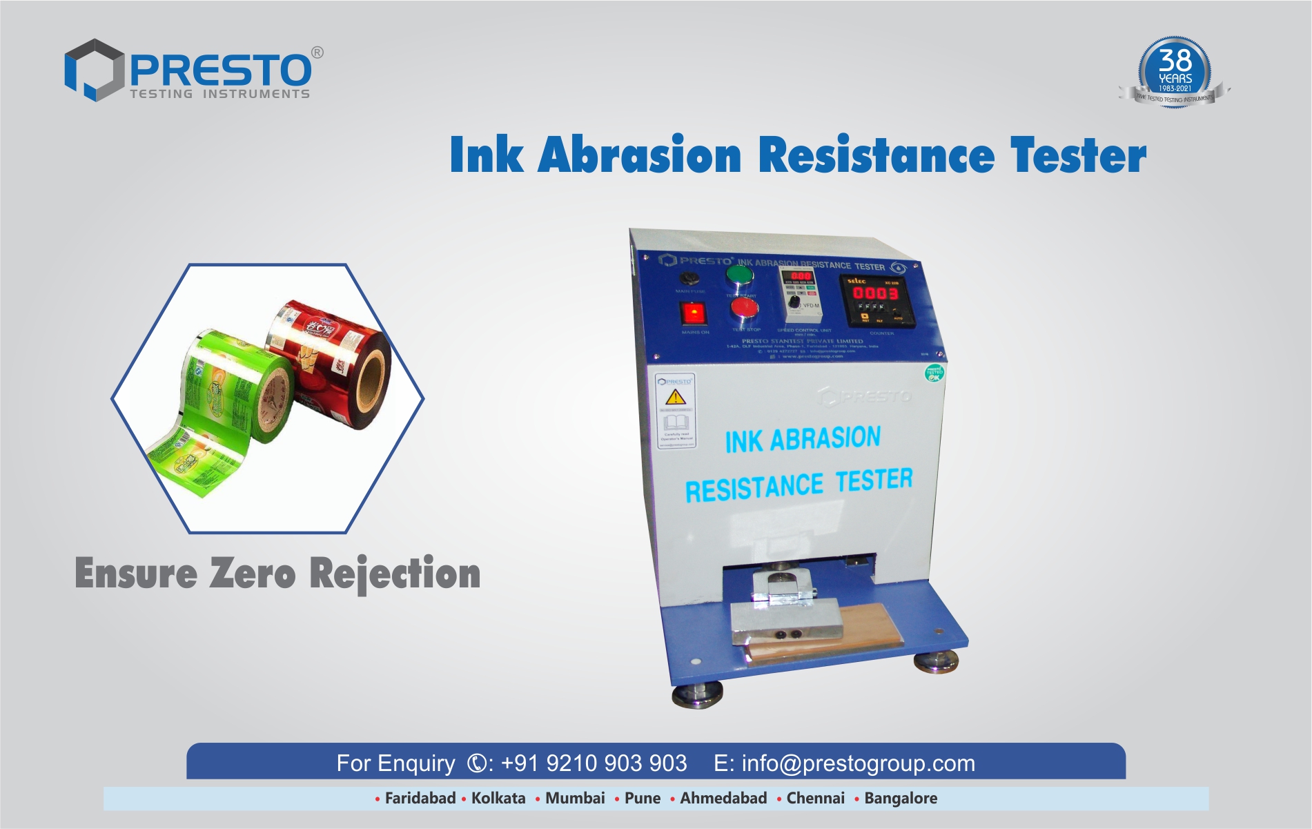 Ink Abrasion Resistance Tester for Printing Quality