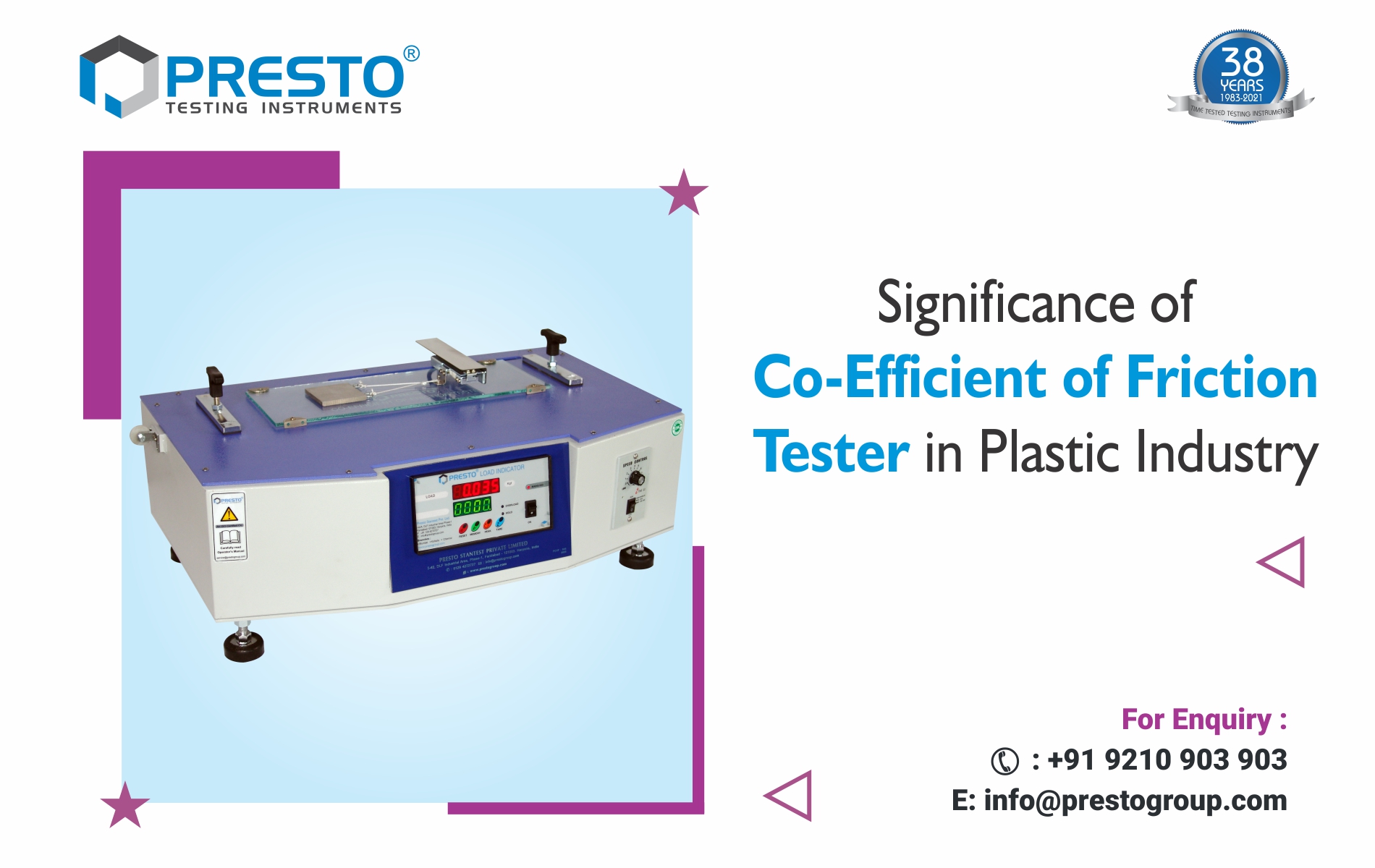 Significance of Co-Efficient of Friction Tester in Plastic Industry