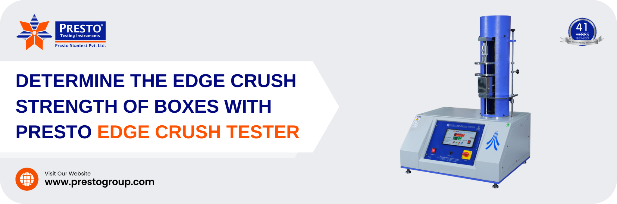 Determine the Edge Crush Strength of Boxes with the Presto Edge Crush Tester